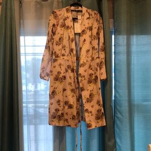 RODARTE Opening Ceremony mauve floral wrap dress